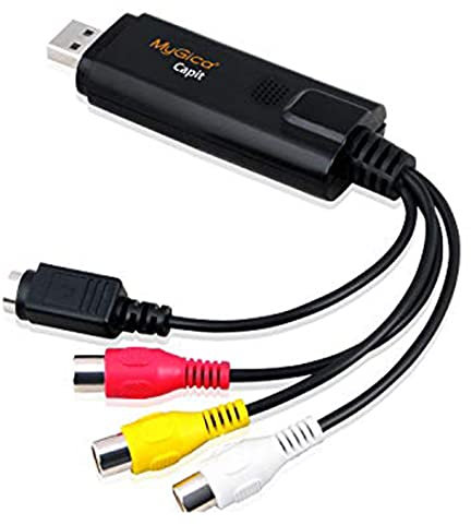 MyGica External USB Video Capture Card USB Grabber - Transfer VHS Home Videos to PC/Capture Xbox 360 and PS3 Gameplay/S-Video and Composite In