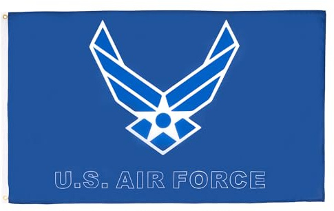 AZ FLAG Drapeau Force aérienne des États-Unis 150x90 cm 2 Œillets | Usage intérieur et extérieur Drapeau décoratif de l'US Air Force United States Air Force coutures doubles et bords renforcés