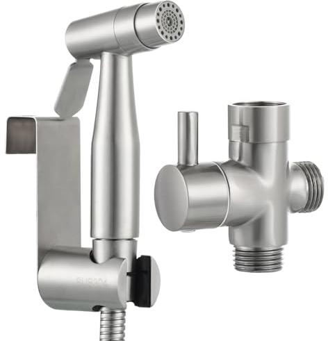 CIENCIA Bidet-Handbrause für Toilette Sprayer Premium Edelstahl Sprüher Shattaf Komplett Bidet Set für WC(WS024AF)