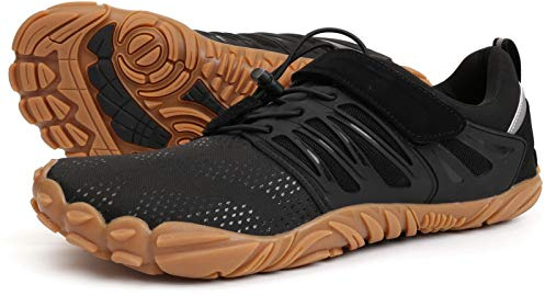 Joomra Womens Barefoot Road Running Shoes for Ladies Wide Minimalist Size 7.5-8 Camping Arch Support Female Zero Drop Gym Toes Hiking Cycling Footwear Black 38