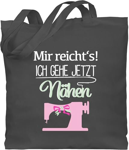 Shirtracer - Baumwolltasche - Hobby Outfit - Mir reichts ich gehe jetzt Nähen weiß
