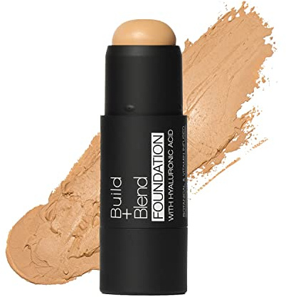 Palladio BUILD & BLEND Foundation Stick, Medium Coverage Buildable Contour Stick for Face, Ultra Blendable Creamy Formula for a Natural Shine Free Finish, Professional Makeup, 0.25 Ounce(Golden Honey)