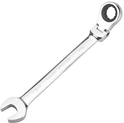 FLZOSPER Llave de trinquete con cabeza flexible SAE de 1/4-1 pulgada, llave combinada de trinquete de 72 dientes (15/16 pulgadas)