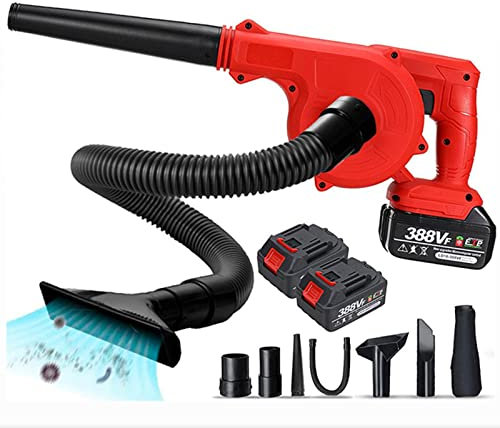 1500W Cordless Blower Battery Powered Electric Hair Dryer Handheld Dust and Vacuum Cleaner for Garden