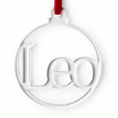 Wanapix | Weihnachtskugel aus Acrylglas mit Namen | Christbaumkugeln Personalisierte | Weihnachtsdekoration | Runden - 8 cm | Transparent