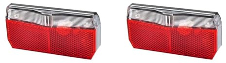 Fischer Erwachsene Dynamo LED-rückleuchte Gepäckträger, rot, One Size