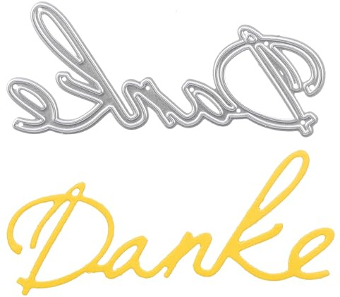 Stanzenshop Stanzschablone: Schriftzug Danke - Kreatives Bastelwerkzeug für das perfekte Dankeschön, Verwandle jedes Projekt in ein Meisterwerk, Perfekt für DIY-Geschenke und Einladungen.
