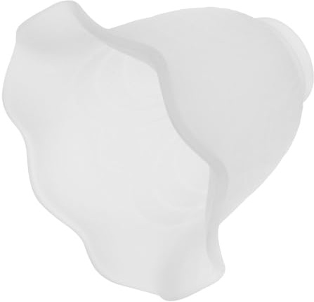 KONTONTY Abat-jour Créatif en Verre Kapok Culot E27, Forme à Bouche Inversée, Verre Délavé à L’acide, pour Lustre et Lampe Murale, 6.4x6.4x5.6 Pouces, Usage Intérieur