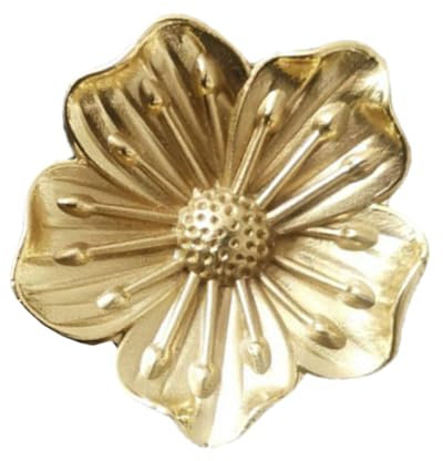 CANIGHT Blumenförmiger Türknopf Messing Eleganter Schrankgriff Für Möbel Vintage Design Gold Installieren Für Schränke Und Kleiderschränke