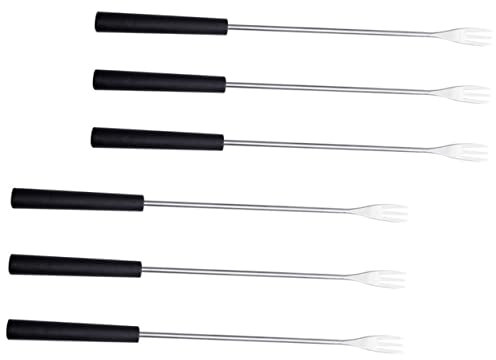 COLLBATH 6stücke Teilige Fonduegabeln Aus Edelstahl Mit Griff Käsefonduegabeln Für Schokolade Und Obst Praktisch Für Küche Und Camping