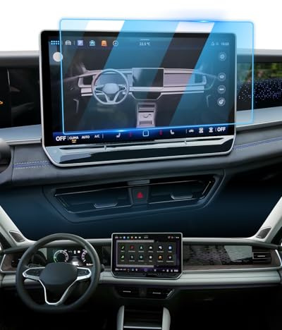 LFOTPP 15 Zoll Navigation Schutzfolie Kompatibel mit VW Tayron SUV 2025 2026, Gehärtetes Glas 9H Kratzfest GPS Navi Anti-Fingerprint Displayschutzfolie Tayron SUV Zubehör