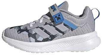 adidas Unisex niños Minecraft Fortarun 4.0 Shoes Children, Glory Grey/Glory Grey/Lucid Ray Blue, 28 1/2 EU