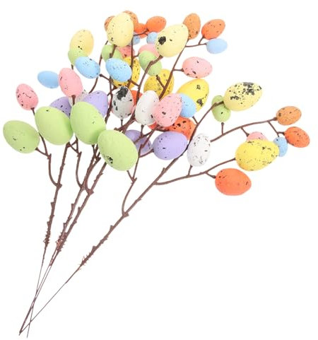 Zerodeko 4stücke Künstliche Osterzweige Als Vasenfüller Mit Realistischer Optik Und Farbe Für Osterdekorationen Und DIY-Dekorationen Geeignet Für Blumenarrangements Und