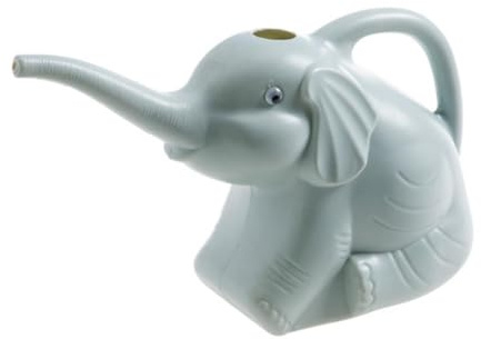 Arrosoir éléphant, 2 L en plastique avec long bec pour jardinage intérieur et extérieur, idéal pour les plantes d'intérieur, les fleurs et les fruits (bleu clair)