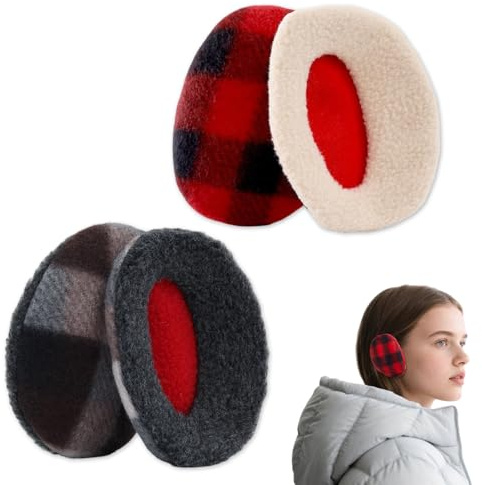 Orejeras sin Banda Invisibles para Invierno cálido | Protección de oídos Antideslizante y Plegable | Color Negro | Talla única | Uso Diario bajo Gorros, Cascos y Auriculares