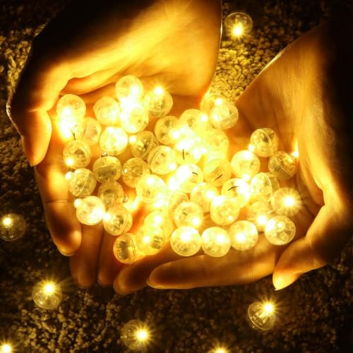 FerraDrend 100 Stück LED Ballonlichter Mini, Led Luftballons Leuchtend