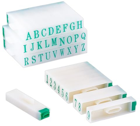 PH PandaHall 2 Sizes Detachable Number Stamp 0-9 Initial Number Stamps, Combination Initial Rubber Stamps for Card Tag Making Photo Album Journaling Scrapbooking Crafting Teaching, 11x17mm