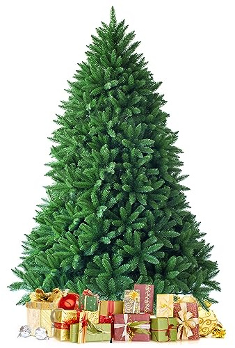 COSTWAY Albero di Natale 150/180/225 cm, Albero di Natale Artificiale con 600/1250/1968 Rami e Supporto in Metallo, Decorazione Natalizia per Casa, Ufficio e Negozio (180 CM)