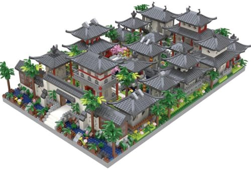 Suzhou Garden Baumhaus Bauklötze Kit, Chinese Architecture Micro Bausteine Set, Chinesische Architecture Suzhou Garden Mini Bausteine Bausatz, für Erwachsene oder Jugendliche(5650PCS)