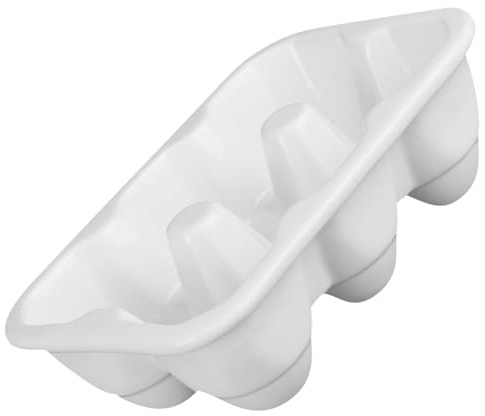 Healvian Scatola Portauova in Ceramica Bianca 6 Scomparti Capiente per Conservazione Uova in Frigorifero e Uso in Cucina