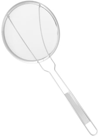 GAROZATION Colino in Acciaio Inossidabile Rete Fina per Frittura e Scolapasta, Design Fine Mesh, Lavabile in Lavastoviglie, Mestolo da Cucina Versatile