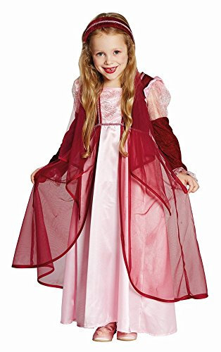 Rubies 12900-140 Kostüm Prinzessin Ela Kleid Größe Weinrot Märchen Mittelalter Burgund Dame (140), Rosa, Bordeaux