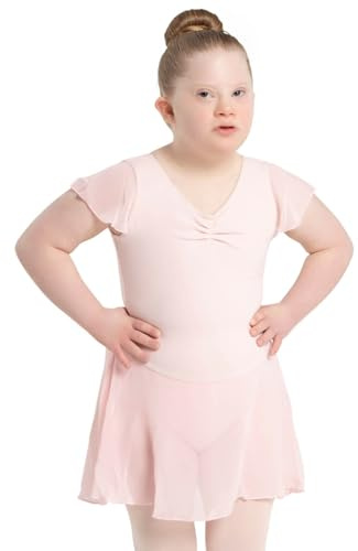 Capezio Dam 11305c Keps Ärm Fladderärm Klänning Rosa S