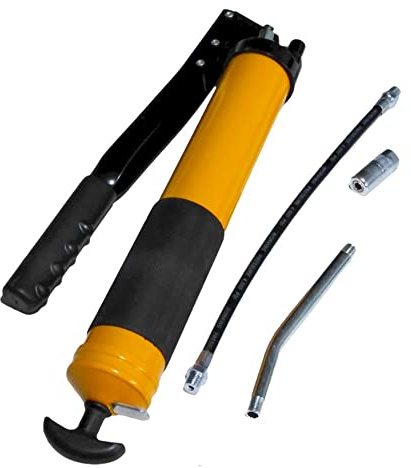 FAST WORLD SHOPPING ® Ingrassatore Manuale 600Cc Con Leva Pompa Grasso Siringa Ingrassatrice Pistola Per Grasso Siringa Grasso Grease Gun