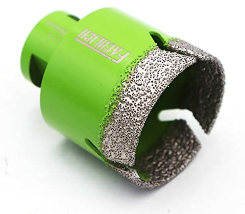 FACHLICH Diamantbohrer Fliesenbohrer 50mm Diamant-Bohrkronen Lochsäge M14 Gewinde für Porzellan Fliese Keramik Granit Marmor Trockenbohren