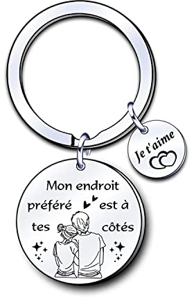 ZYMGUO Cadeau Porte-clés idéal pour couple petite amie petit ami,-Je t'aime-Saint Valentin Cadeau