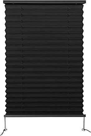 Dulepax RV Pleated Shades, 17 W x 24 L Black, RV Window Blinds for Camper Travel Trailers Motorhome's Window