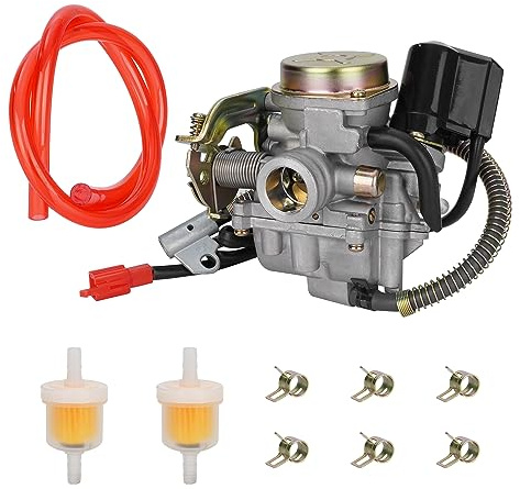 GY6 50cc Vergaser PD18 Vergaser mit Ablassleitung | für GY6 49cc 50cc 139QMB 4-Takt Roller Moped Taotao Lance Eagle Tank Urban VIP Future Champion Kymco Parts