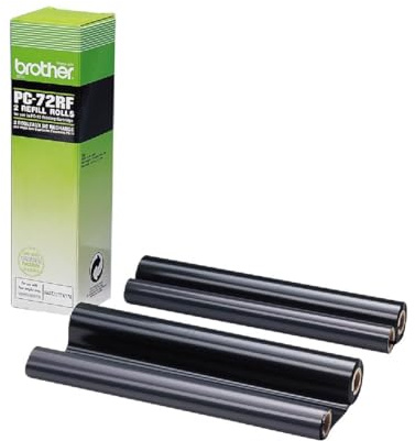 2x Brother 27720, PC-72 RF, PC72RF / Original Thermo-Transfer-Rollen Schwarz