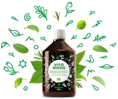 Vita Biosa Original 500 ml in Bio Qualität - Fermentgetränk mit Milchsäurebakterien aus 19 Kräutern - Mikroorganismen für ein gutes Bauchgefühl - Zutaten aus kontrolliert biologischem Anbau (kbA)