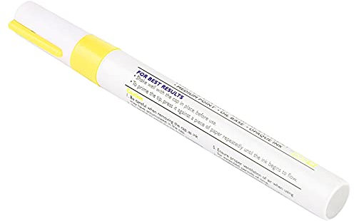 1 Stück Lackstifte, Lackmarker, Reifenlackstift, Markierungsstifte, Marker auf Ölbasis, Schnell Trocknender Und Wasserfester Markierungsstift Für Reifen, Gummi(Gelb)