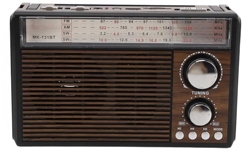 Digital AM FM SW Radio Estéreo de 2 Bandas, de Bolsillo con Sintonización Digital y Pantalla LCD, Vintage Portátil con Función de Linterna y Antena de Látigo