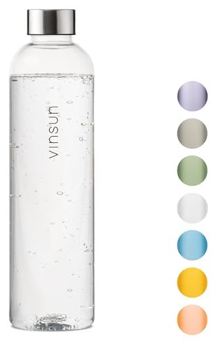 VINSUN Borraccia 1 Litro - a Prova di Perdite, Senza BPA, Tritan, Riutilizzabile - Bottiglia Acqua per Sport, Scuola, Università, Bici, Ufficio, Palestra