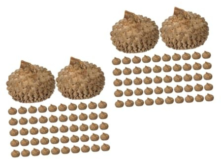 RORPOIR 100 STK Eichelschale Weihnachtseichelkappen Unterlage Eichelmütze Handwerk dekorative Vasenfüller Fallen partydekorationen herbstdeko herbstdeco natürliche Eichel Vase Eichelfüller