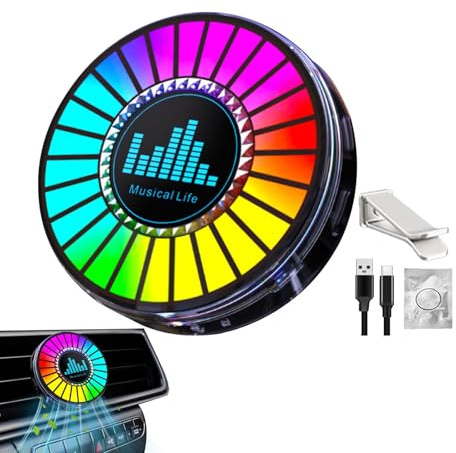 Lumière de rythme LED musicale, lampe d'ambiance de rythme musical – Activation du son sans effort, lumières intérieures de voiture, lampe d'ambiance de rythme musical pour voiture, jeux, fête