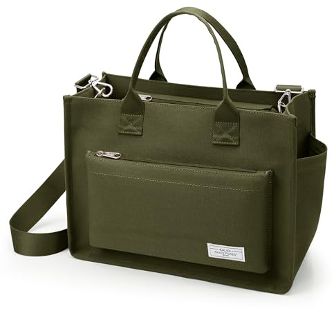 KALIDI Shopper Tasche Damen Groß Arbeitstasche Handtasche Crossbody Bag | Canvas Damen Umhängetasche Tote Bag für Arbeit Büro Reisen Einkaufen Schule