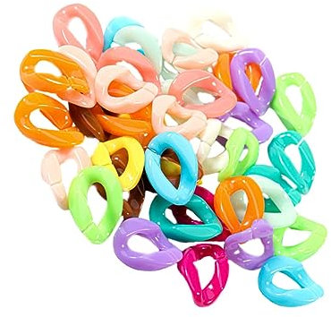 Garneck Bunte Kunststoff Cliphaken 100 Stück Selbstgemacht Schmuckclips Öffnungsdesign Für Armbänder Ohrringe Basteln