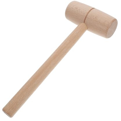 Hemobllo Solid Beech Hammer Wood Handle Craft Hammer DIY Projects Tool Wooden Mallet for Working Supplies