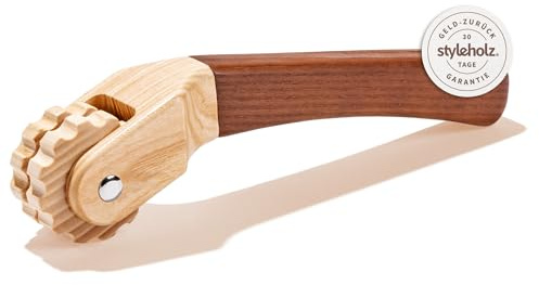styleholz® Original Massage-Roller aus Holz – Handroller mit Griff für Massage von Nacken, Schultern, Arme und Beine – Handarbeit aus Österreich – Fördert Entspannung & Regeneration