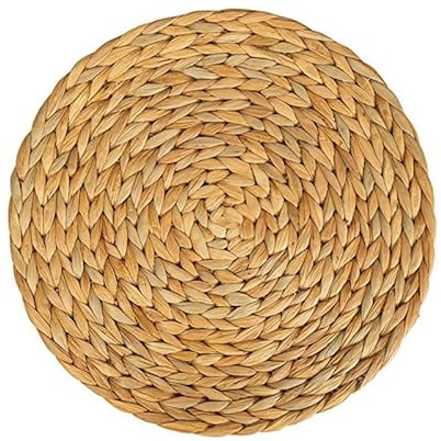 Healifty Placemat Tissé Décoratif Set De Table Paille Style Pastoral Coussin Isolé pour Pot 11.81 X 11.81 X 0.39 Pouces Dessous De Plat pour Tasses Bols Assiettes 1 Pièce