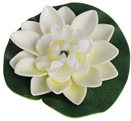 Künstliche schwimmende Blumen, Lotus, Seerose, Pflanzen, Garten für Aquarium, Teich, De