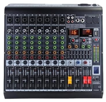Ljudmixer, 8-kanals Professionell Mixerkonsol Med Bluetooth For Scenframträdanden,PC, inspelningsstudio och spel