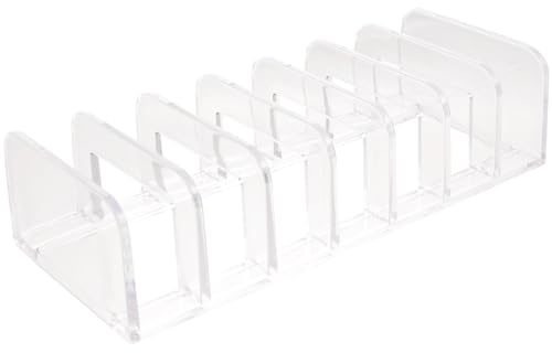 VILLFUL Organizador de Paletas Transparentes y Mantener el Escritorio Ordenado para Maquillaje Diseño de 7 Compartimentos, Material Ps Resistente, Adecuado para Tocadores