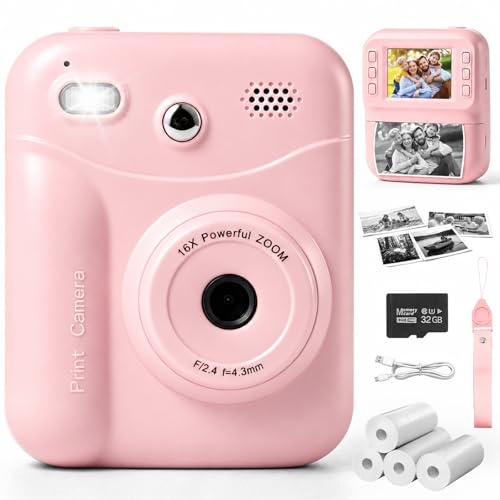 Lullu Camara Fotos Infantil Instantanea, 48MP Fotografia Niños 3-12 Años