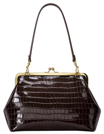 Kiss Lock Bag | PU Leather Messenger | Shoulder Bag | For Women