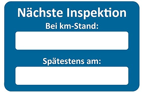 AUPROTEC Kundendienst Aufkleber Werkstatt Serviceaufkleber Auswahl: 250 Stück, Nächste Inspektion
